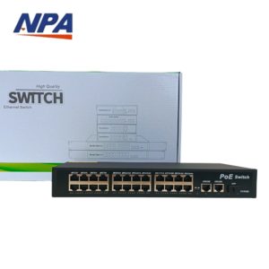 24 Port 10/100Mbps + 2 Gigabit Uplink + 1 SFP Unmanaged POE Switch