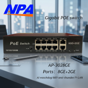 Gigabit Unmanaged POE Stackable Switch 8 Port 1000MB 2 Uplink