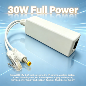 POE Splitter 48V to 12V 2.5A 30W 10/100MBPS for Camera Wireless AP