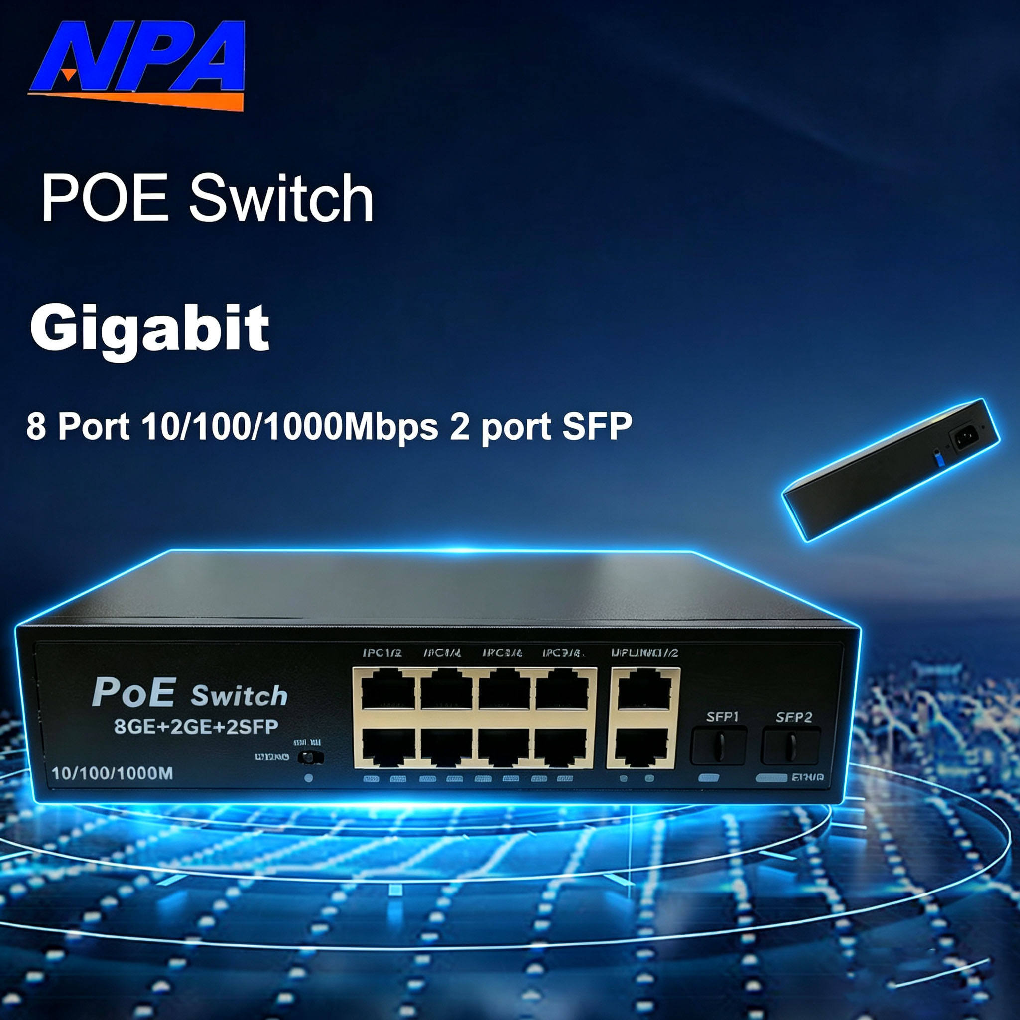 3048GE 8-Port Gigabit PoE + 2 SFP